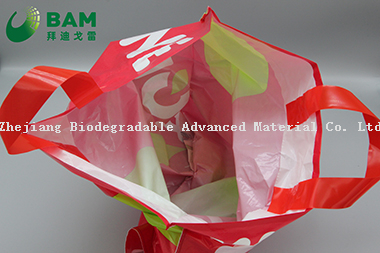 可持续包装，可降解、全生物降解的印刷塑料超市购物服装袋和促销礼品的软环塑料提袋 符合GB/T 38082-2019标准