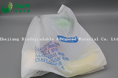 可持续性一次性塑料包装载体可降解、全生物降解的回收环保购物超市蔬菜水果T恤定制颜色提包 符合GB/T 38082-2019标准